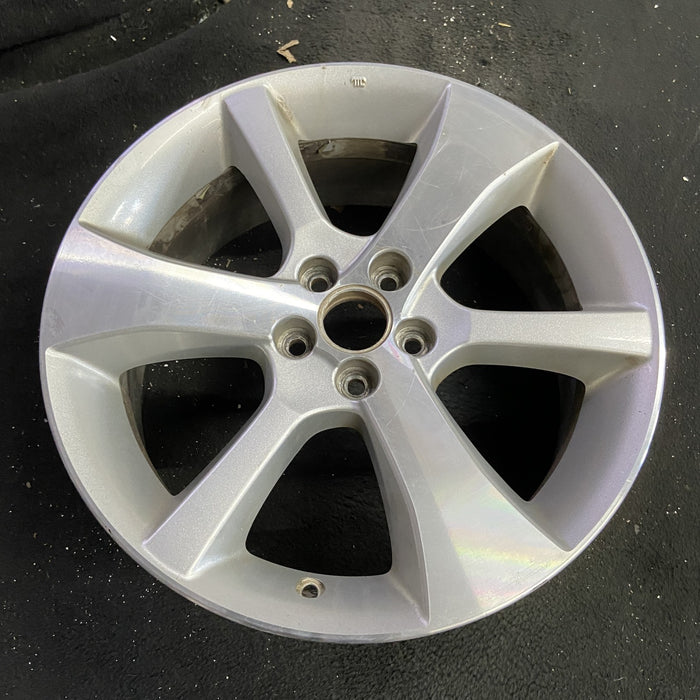 17" LEGACY 13-14 17x7 , 6 spoke, machined face, silver thin spokes Original OEM - Side Profile