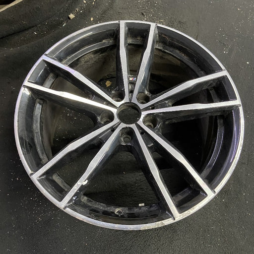 19" BMW 230i 22 19x8.5 5 spoke double spoke machined face Original OEM Wheel Rim - Front View