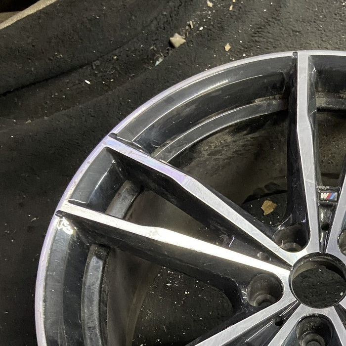 19" BMW 230i 22 19x8.5 5 spoke double spoke machined face Original OEM Wheel Rim - Side Profile