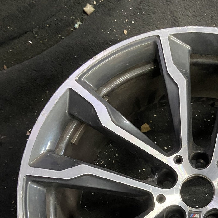 20" BMW X3 18-20 20x9.5 alloy rear 5 spoke Y spoke design Original OEM Wheel Rim - Side Profile