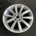17" GOLF 17 17x7 , 10 spoke, 49mm offset, silver pockets Original OEM Wheel Rim - Side Profile
