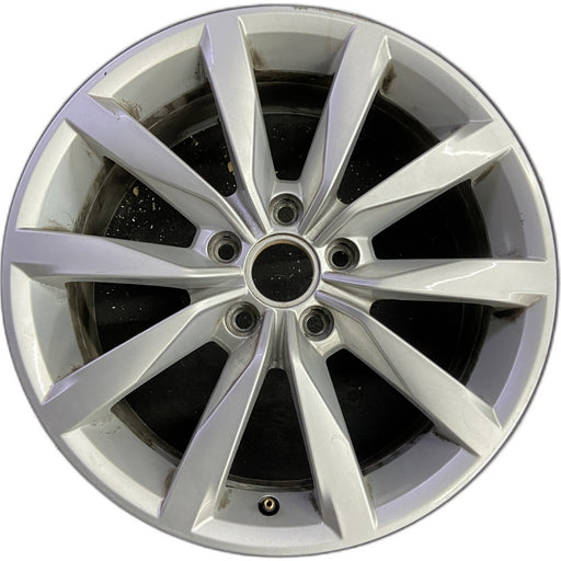 17" GOLF 17 17x7 , 10 spoke, 49mm offset, silver pockets Original OEM Wheel Rim - Front View