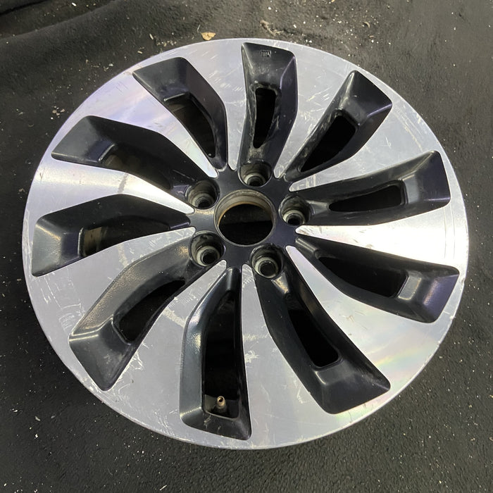 17" ACCORD 14 17x7.5 , 10 spoke, w/machined face, black accent Original OEM - Side Profile