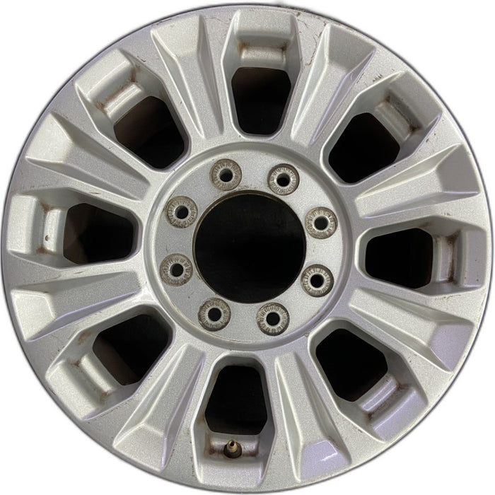 18" FORD F250SD PICKUP 20-22 18x8 aluminum 8 spoke silver Original OEM Wheel Rim - Front View