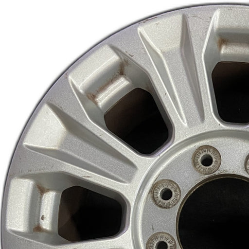 18" FORD F250SD PICKUP 20-22 18x8 aluminum 8 spoke silver Original OEM Wheel Rim - Angle View