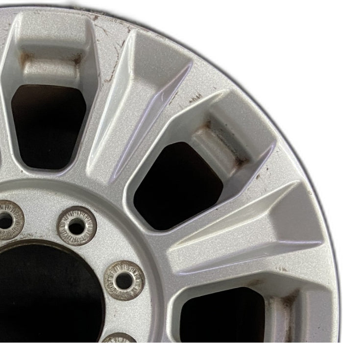 18" FORD F250SD PICKUP 20-22 18x8 aluminum 8 spoke silver Original OEM Wheel Rim - Side Profile