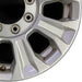 18" FORD F250SD PICKUP 20-22 18x8 aluminum 8 spoke silver Original OEM Wheel Rim - Close-Up Detail