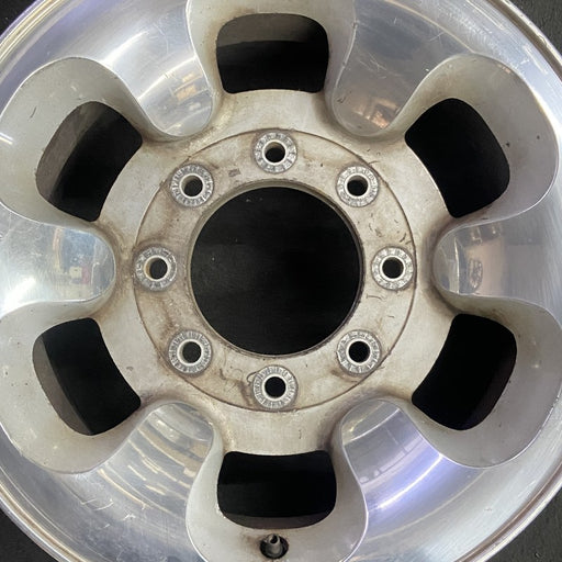 16" FORD F250SD PICKUP 99-00 16x7 SRW aluminum 6 D shaped holes Original OEM - Angle View