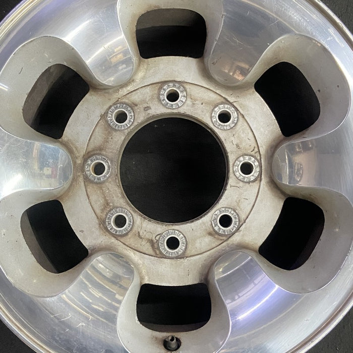 16" FORD F250SD PICKUP 99-00 16x7 SRW aluminum 6 D shaped holes Original OEM - Angle View