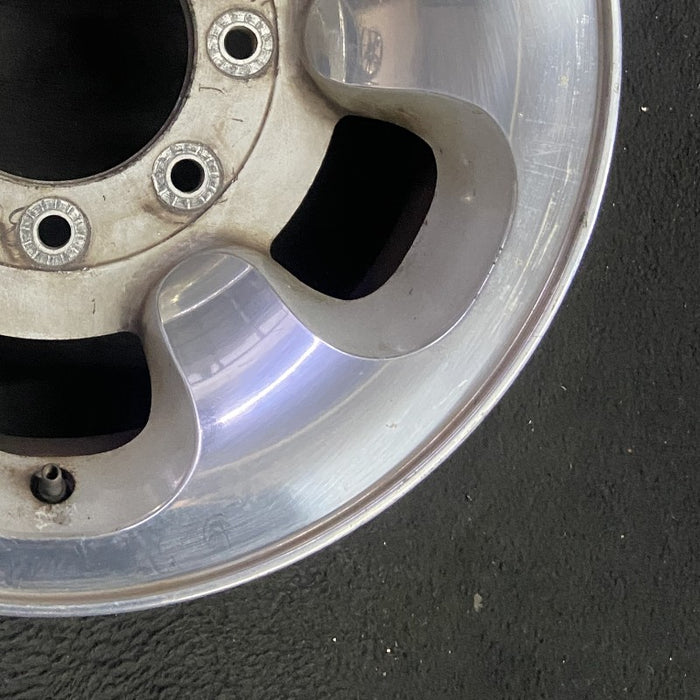 16" FORD F250SD PICKUP 99-00 16x7 SRW aluminum 6 D shaped holes Original OEM - Back View