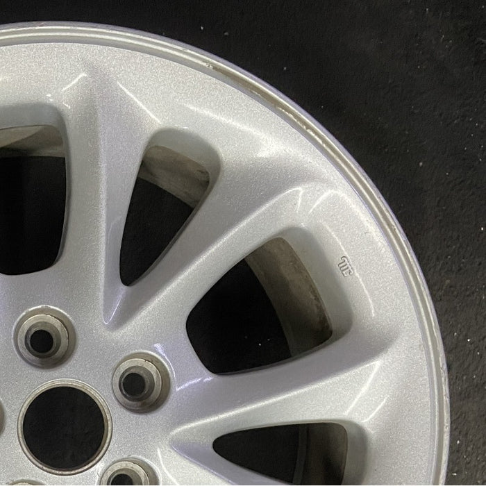 17" 300M 99-01 17x7 10 spoke silver Original OEM Wheel Rim - Close-Up Detail
