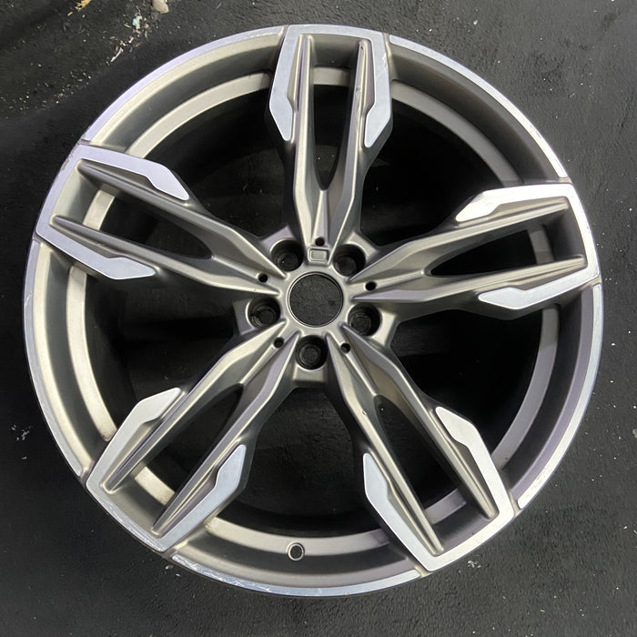 21" BMW X3 23 21x9.5 , 5 spoke Original OEM Wheel Rim - Angle View