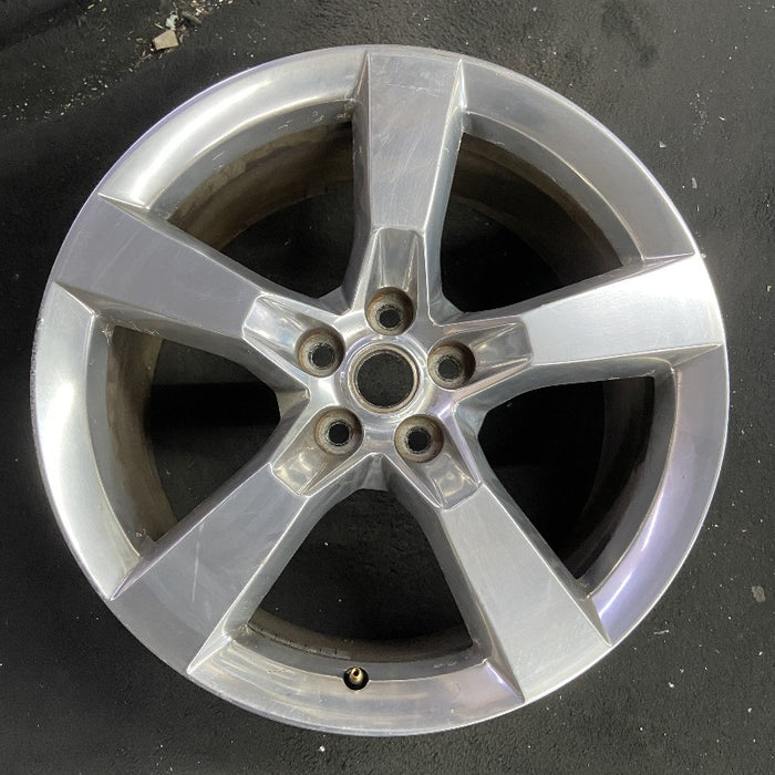 20" CAMARO 10-11 20x9 rear 5 spoke polished opt Q9J Original OEM Wheel Rim - Front View