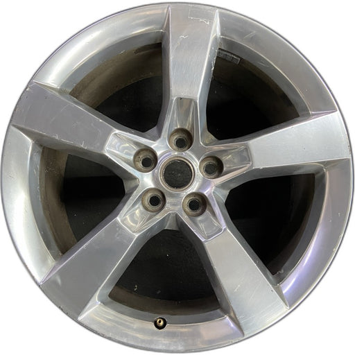 20" CAMARO 10-11 20x9 rear 5 spoke polished opt Q9J Original OEM Wheel Rim - Front View