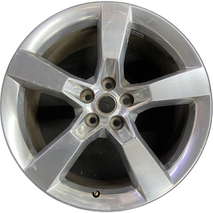 20" CAMARO 10-11 20x9 rear 5 spoke polished opt Q9J Original OEM Wheel Rim - Front View