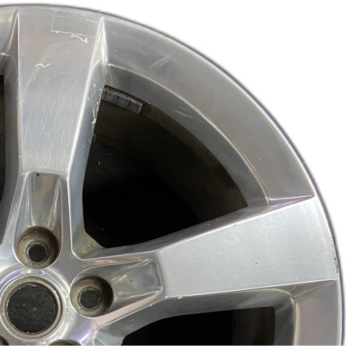 20" CAMARO 10-11 20x9 rear 5 spoke polished opt Q9J Original OEM Wheel Rim - Side Profile