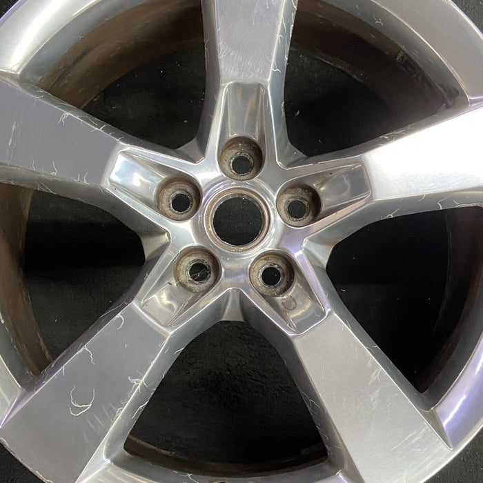 20" CAMARO 10-11 20x8 frt 5 spoke polished opt Q9J Original OEM Wheel Rim - Angle View