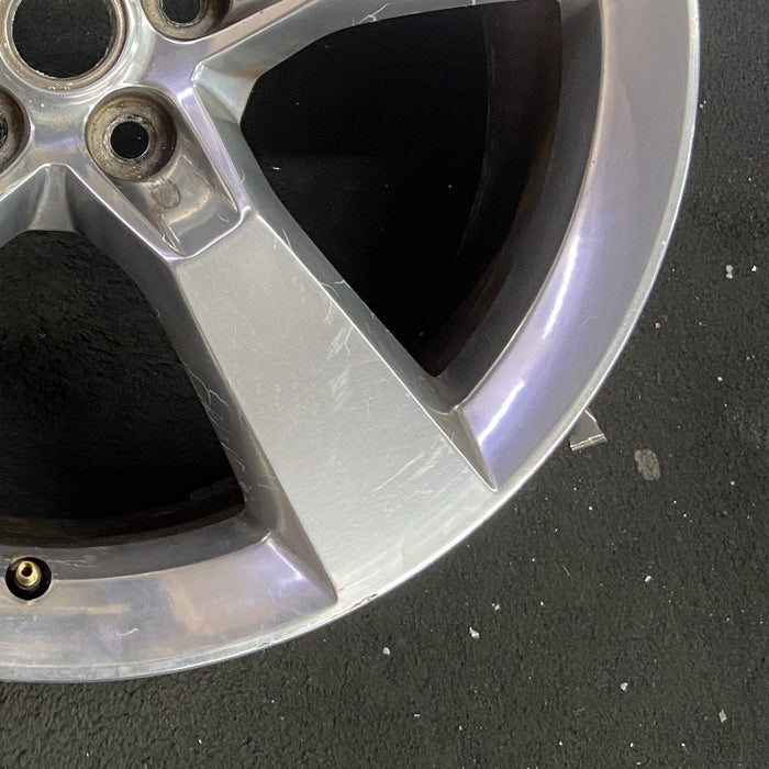 20" CAMARO 10-11 20x8 frt 5 spoke polished opt Q9J Original OEM Wheel Rim - Back View