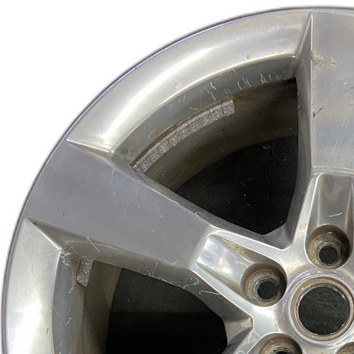 20" CAMARO 10-11 20x8 frt 5 spoke polished opt Q9J Original OEM Wheel Rim - Angle View