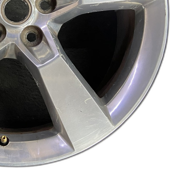 20" CAMARO 10-11 20x8 frt 5 spoke polished opt Q9J Original OEM Wheel Rim - Close-Up Detail