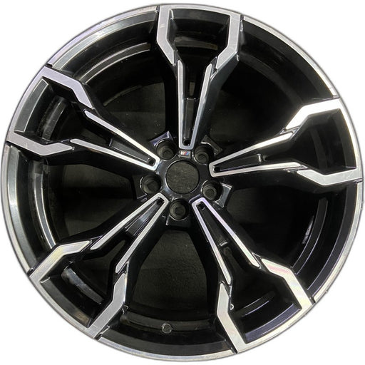 21" X3M 20-21 21x10 5 spoke Y spoke machined black Original OEM Wheel Rim - Front View