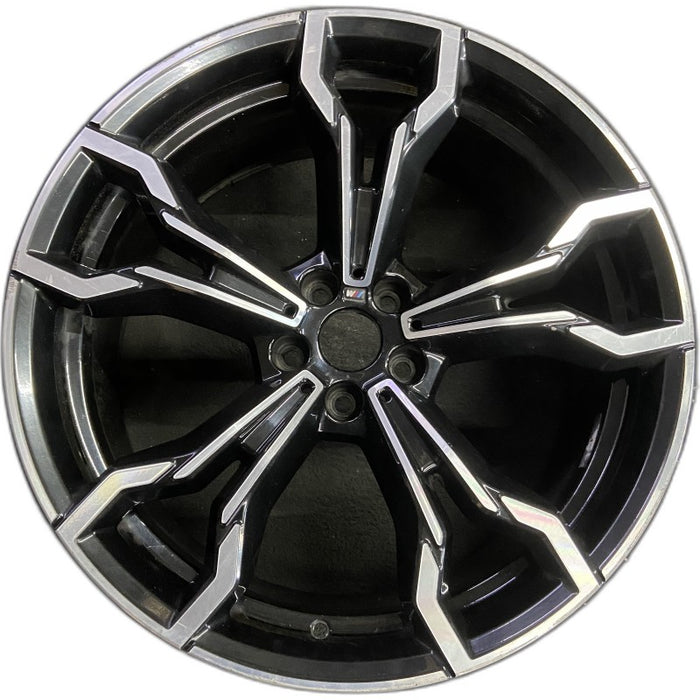 21" X3M 20-21 21x10 5 spoke Y spoke machined black Original OEM Wheel Rim - Front View