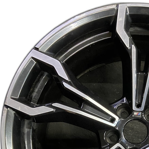 21" X3M 20-21 21x10 5 spoke Y spoke machined black Original OEM Wheel Rim - Angle View