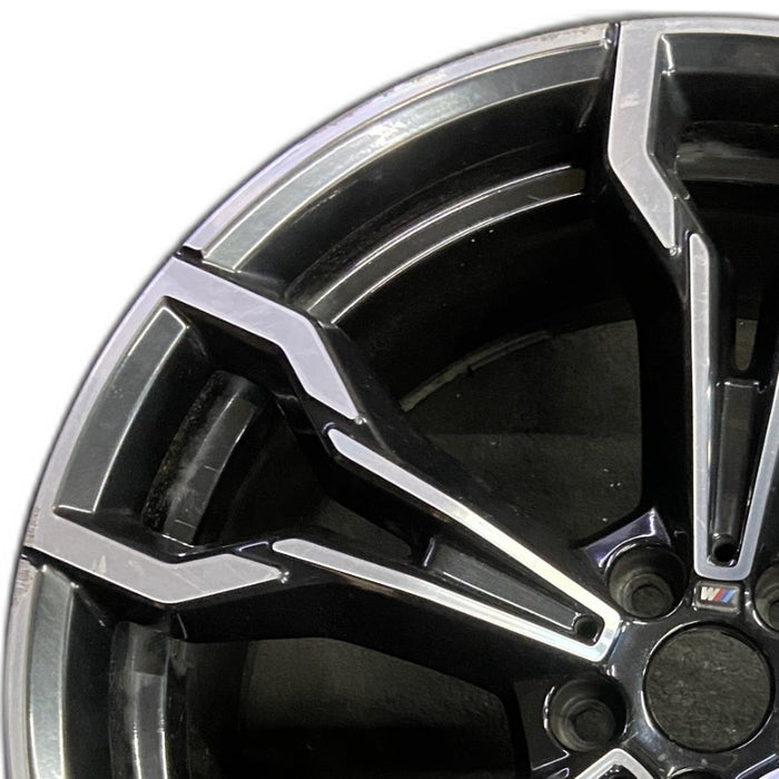 21" X3M 20-21 21x10 5 spoke Y spoke machined black Original OEM Wheel Rim - Angle View