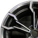21" X3M 20-21 21x10 5 spoke Y spoke machined black Original OEM Wheel Rim - Angle View