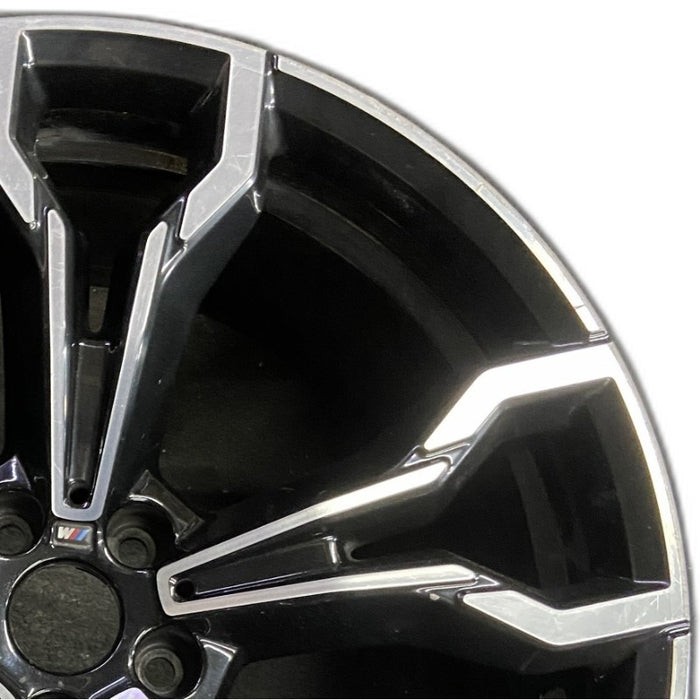 21" X3M 20-21 21x10 5 spoke Y spoke machined black Original OEM Wheel Rim - Side Profile