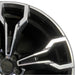 21" X3M 20-21 21x10 5 spoke Y spoke machined black Original OEM Wheel Rim - Side Profile