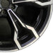 21" X3M 20-21 21x10 5 spoke Y spoke machined black Original OEM Wheel Rim - Close-Up Detail