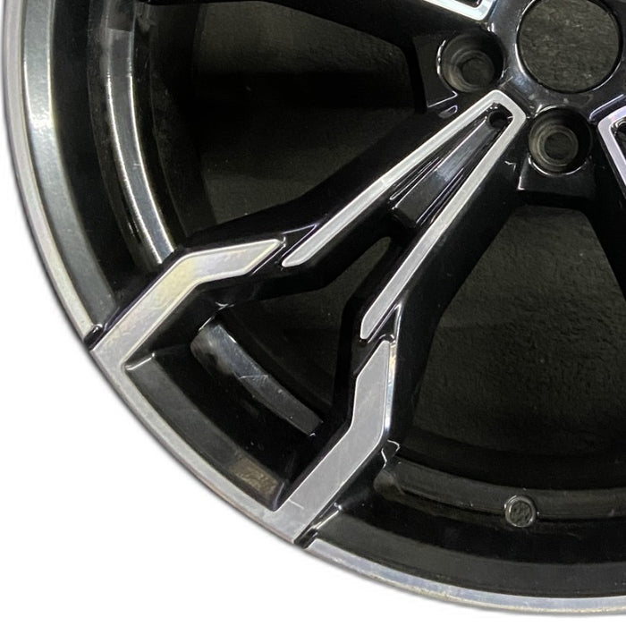 21" X3M 20-21 21x10 5 spoke Y spoke machined black Original OEM Wheel Rim - Back View
