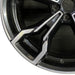 21" X3M 20-21 21x10 5 spoke Y spoke machined black Original OEM Wheel Rim - Back View