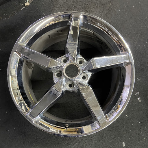 19" CORVETTE 14-15 rear, 19x10, chrome Original OEM Wheel Rim - Angle View