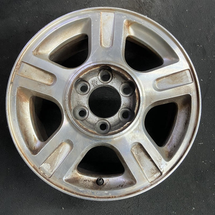 17" EXPEDITION 03 17x7.5 5 spoke aluminum inserts in spokes Original OEM Wheel - Front View