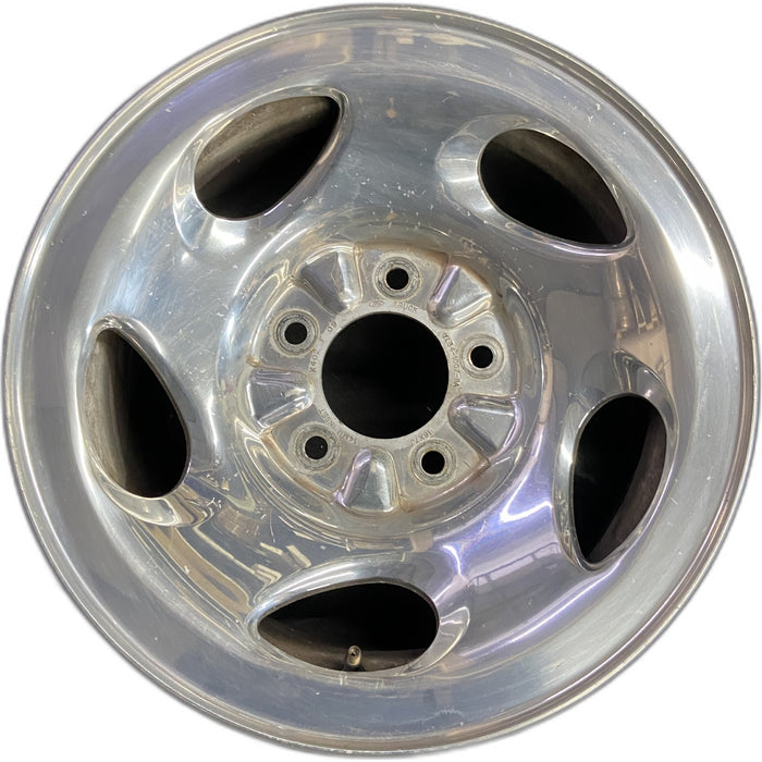 16" FORD F150 PICKUP 00 12mm lugs , 16x7, aluminum, 5 ovals spokes Original OEM - Front View