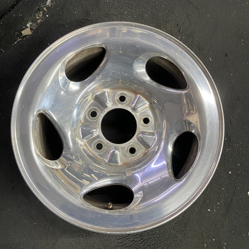 16" FORD F150 PICKUP 00 12mm lugs , 16x7, aluminum, 5 ovals spokes Original OEM - Angle View