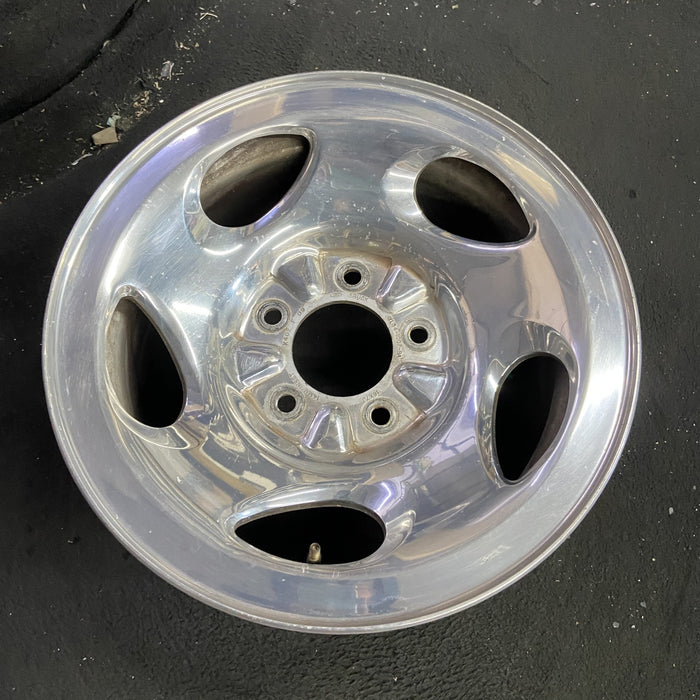 16" FORD F150 PICKUP 00 12mm lugs , 16x7, aluminum, 5 ovals spokes Original OEM - Side Profile