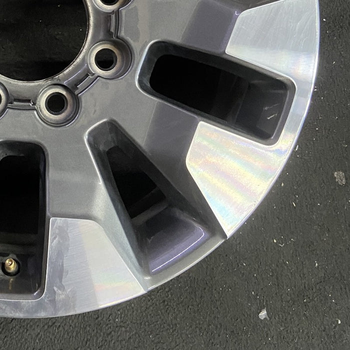 20" SILVERADO 2500 PICKUP 21-23 20x8.5 10 spoke machined gray opt Q86 dark gray - Back View