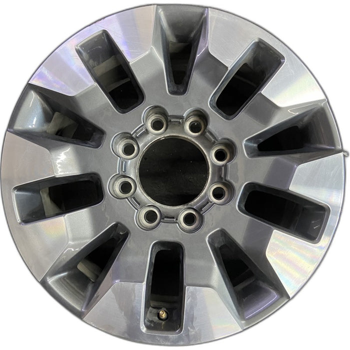 20" SILVERADO 2500 PICKUP 21-23 20x8.5 10 spoke machined gray opt Q86 dark gray - Front View