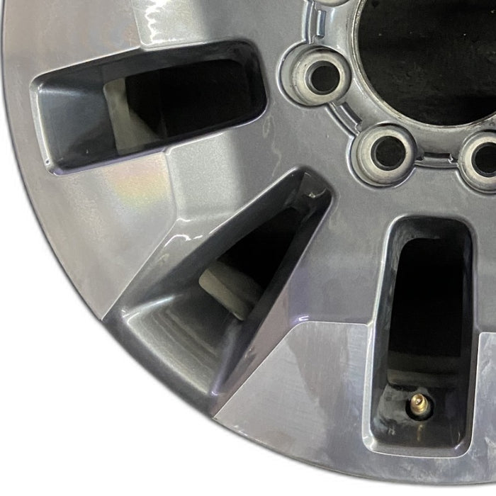 20" SILVERADO 2500 PICKUP 21-23 20x8.5 10 spoke machined gray opt Q86 dark gray - Back View