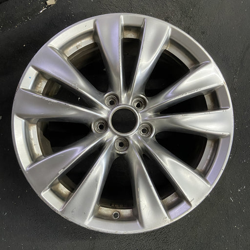 18" INFINITI M37 11-13 18x8 , 10 spoke, silver Original OEM Wheel Rim - Angle View