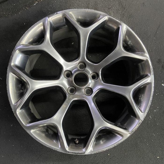 20" 300 15-18 20x8 alloy 7 Y spoke hyper black Original OEM Wheel Rim - Front View