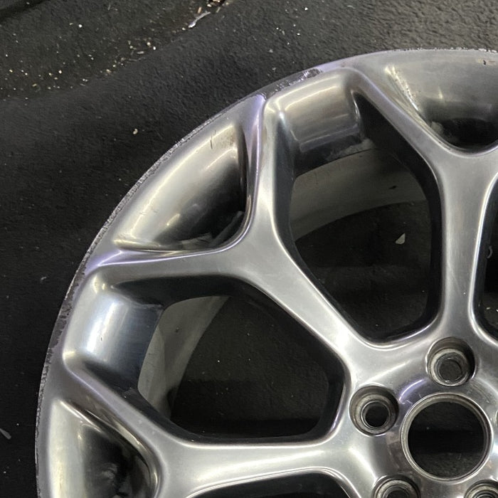 20" 300 15-18 20x8 alloy 7 Y spoke hyper black Original OEM Wheel Rim - Side Profile