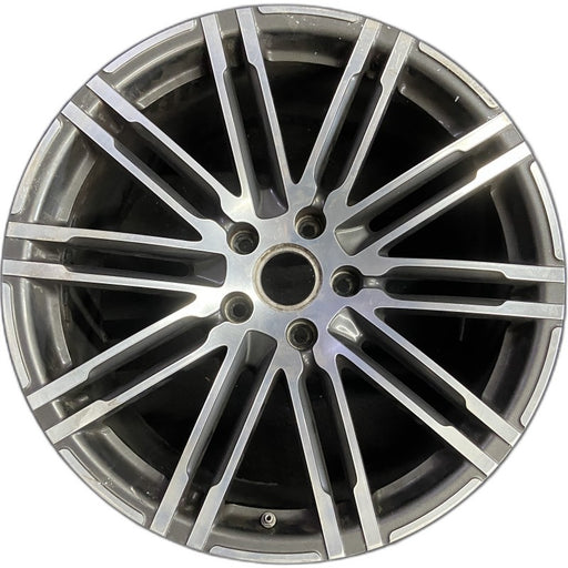 21" PORSCHE CAYENNE 15-18 21x10 alloy 20 spoke inlay Original OEM Wheel Rim - Front View