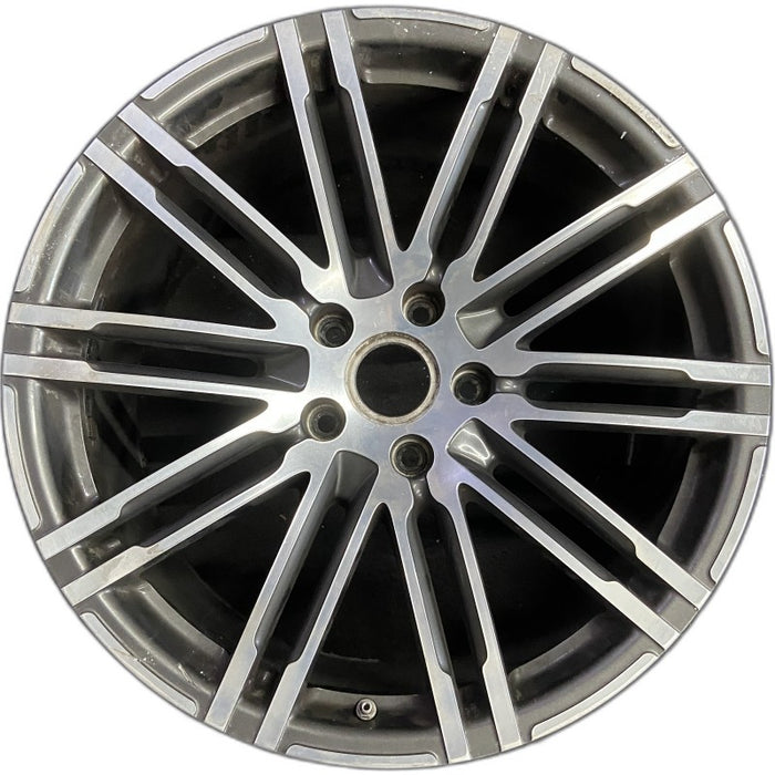 21" PORSCHE CAYENNE 15-18 21x10 alloy 20 spoke inlay Original OEM Wheel Rim - Front View
