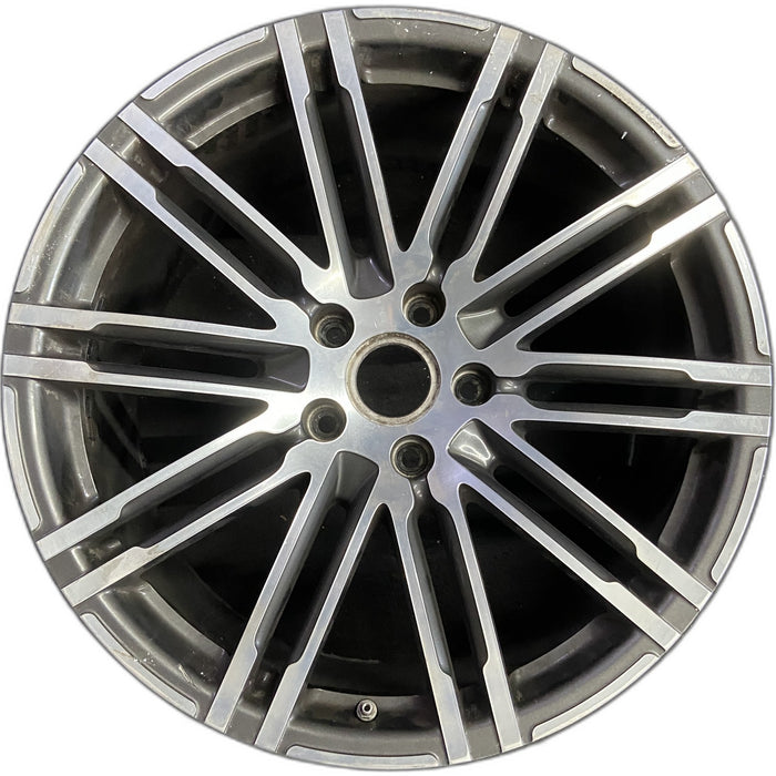 21" PORSCHE CAYENNE 15-18 21x10 , 20 spoke, inlay Original OEM Wheel Rim - Front View