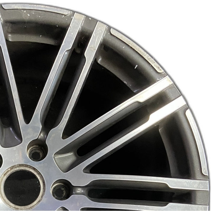 21" PORSCHE CAYENNE 15-18 21x10 alloy 20 spoke inlay Original OEM Wheel Rim - Side Profile