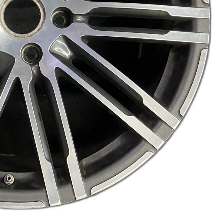 21" PORSCHE CAYENNE 15-18 21x10 alloy 20 spoke inlay Original OEM Wheel Rim - Close-Up Detail
